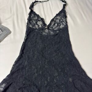 SKIMS | Intimates & Sleepwear | Skims Lace Halter Mini Dress | Poshmark